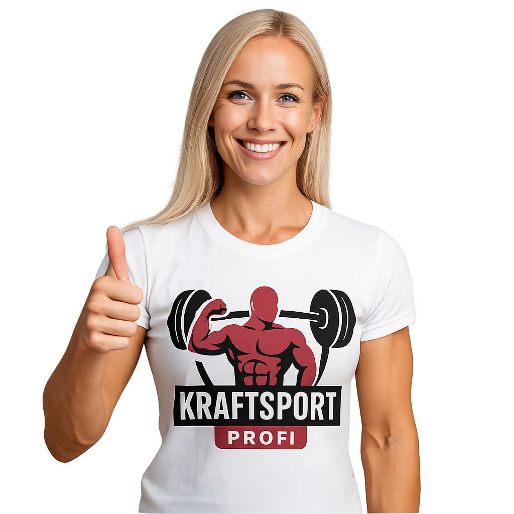 Frau mit gutem BMI macht Daumen hoch